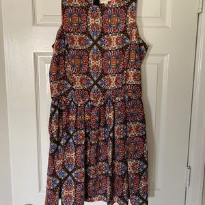 Maison Jules large orange and blue dress